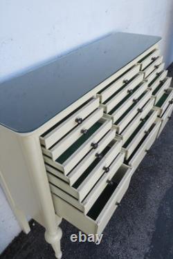 Early 1900s Tall Two Part Painted Dental Cabinet 6097