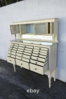 Early 1900s Tall Two Part Painted Dental Cabinet 6097