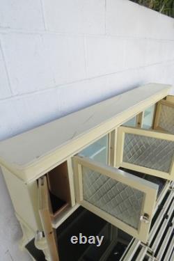 Early 1900s Tall Two Part Painted Dental Cabinet 6097