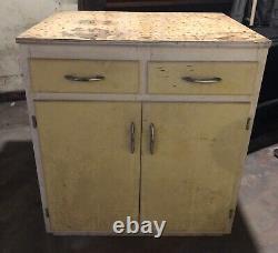 Early 1950's 3 Piece Kitchen Cupboards with Countertops Great Wood Craftsmanship