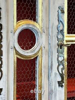 Early 19th Century Large Painted & Gilt French Provincial Buffet a Deux Corps