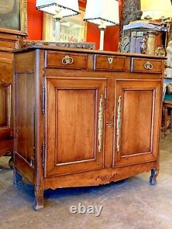 Early 19th Century Louis XV French Provincial Fruitwood Inlaid Vaisselier (1852)