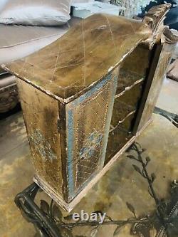 Early 20th Century Antique French Ornate Gilded Wooden Display Case