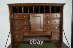 Early 20th Century Large William & Mary-Style Oak Secretary Cabinet on Stand