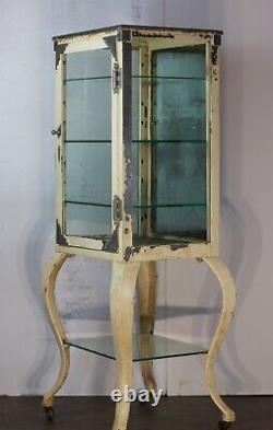 Early 20th Century Steel & Glass Medical Supply Cabinet
