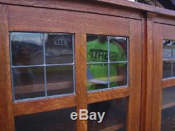 Early Antique Gustav Stickley Bookcase with Leaded Glass inv2014