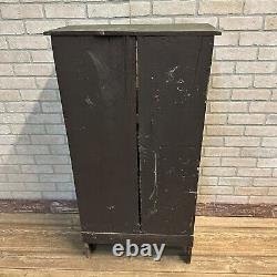 Early Primitive Green Small Pie Safe Cabinet