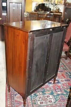 Edwardian Antique Inlaid Mahogany Chest Of Drawer Gentlemens Cabinet, Sideboard