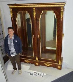 Empire Rosewood Curi Parquetry Display Cabinet Vitrine with Ormolu Mounts