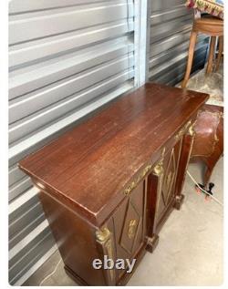 Empire Style Mahogany Cabinet with Gilded Bronze Mounts