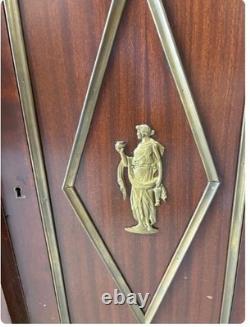 Empire Style Mahogany Cabinet with Gilded Bronze Mounts