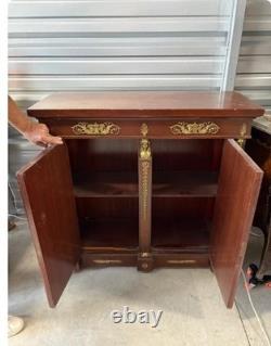 Empire Style Mahogany Cabinet with Gilded Bronze Mounts