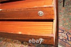 English Antique Mahogany Wood 5 Drawer Chest Bedroom Furniture Cabinet