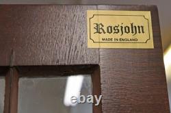 English Georgian Style Mahogany Glass Door China Cabinet Breakfront RosJohn