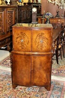 English Mahogany Antique Bar Cabinet
