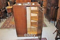 English Oak Wood Small 2 Door Cabinet / Wardrobe Bedroom Furniture