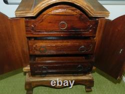 English Wooden Cabinet Miniature Furniture, Jewelry Box! Victorian Style