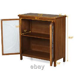 Entryway Cabinet with Doors Storage Cabinet Distressed Sideboard Buffet Cabinet