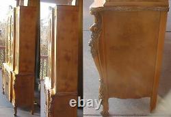 Estate Fresh! ROMWEBER Avodire FRENCH LOUIS XV Style BREAKFRONT CHINA CABINET