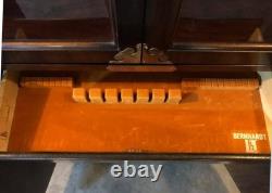 Estate Sale Vintage Bernhardt Asian Campaign Lighted 6 Door China Hutch Euc