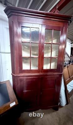 Estate Sourced Corner Cabinet Solid Wood, Early 1800s Antique