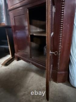 Estate Sourced Corner Cabinet Solid Wood, Early 1800s Antique