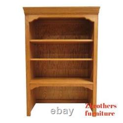 Ethan Allen Chippendale Canterbury Oak Dresser Hutch Top Shelf B