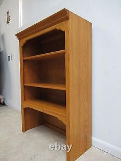 Ethan Allen Chippendale Canterbury Oak Dresser Hutch Top Shelf B