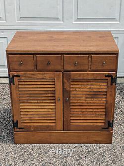 Ethan Allen Shutter Door Cabinet Heirloom Nutmeg Maple Custom Room Plan, 30