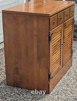 Ethan Allen Shutter Door Cabinet Heirloom Nutmeg Maple Custom Room Plan, 30