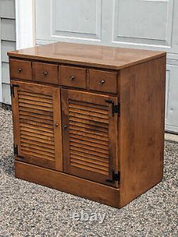 Ethan Allen Shutter Door Cabinet Heirloom Nutmeg Maple Custom Room Plan, 30