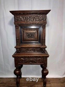 European Oak Wood Wine Cabinet