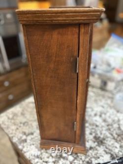 Exceptional Antique Quality Miniture Armoire 2 Door Classic Paneling Cabinet