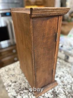Exceptional Antique Quality Miniture Armoire 2 Door Classic Paneling Cabinet