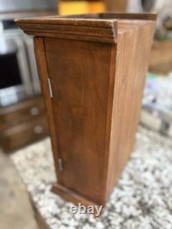 Exceptional Antique Quality Miniture Armoire 2 Door Classic Paneling Cabinet