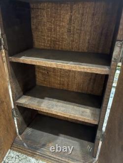 Exceptional Antique Quality Miniture Armoire 2 Door Classic Paneling Cabinet