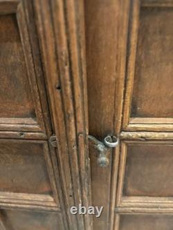 Exceptional Antique Quality Miniture Armoire 2 Door Classic Paneling Cabinet