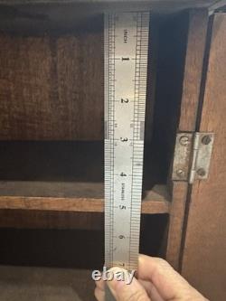 Exceptional Antique Quality Miniture Armoire 2 Door Classic Paneling Cabinet