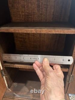 Exceptional Antique Quality Miniture Armoire 2 Door Classic Paneling Cabinet