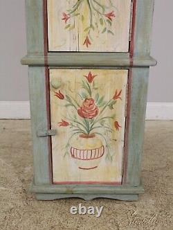F56433EC Country Paint Decorated 3 Door Storage Cabinet