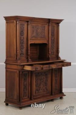 F74209 Antique French Renaissance Walnut Cabinet Hutch