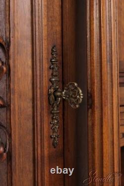 F74209 Antique French Renaissance Walnut Cabinet Hutch
