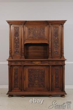 F74209 Antique French Renaissance Walnut Cabinet Hutch