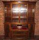 Federal Style Inlaid Mahogany Beacon Hill Collection Breakfront With Butler Desk