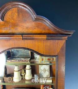 Fab Antique English Victorian Edwardian Walnut Vitrine, 30 Display Cabinet #2