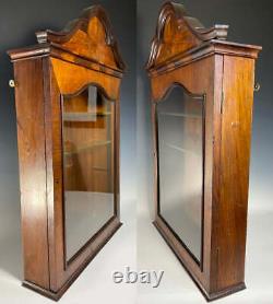 Fab Antique English Victorian Edwardian Walnut Vitrine, 30 Display Cabinet #2