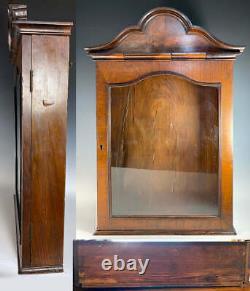 Fab Antique English Victorian Edwardian Walnut Vitrine, 30 Display Cabinet #2