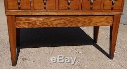 Fantastic Antique Mid Century Stacking Oak Card Catalog Cabinet 30 Drawer BEAUTY