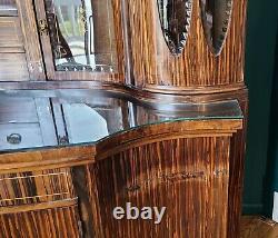 Fantastic Antique Zebrawood German Art-Deco Style Hallway Cabinet c1900