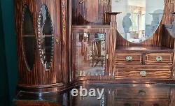 Fantastic Antique Zebrawood German Art-Deco Style Hallway Cabinet c1900